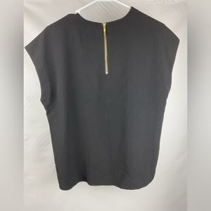 Xpress black crewneck 100% polyester cap sleeve shirt Size Xs